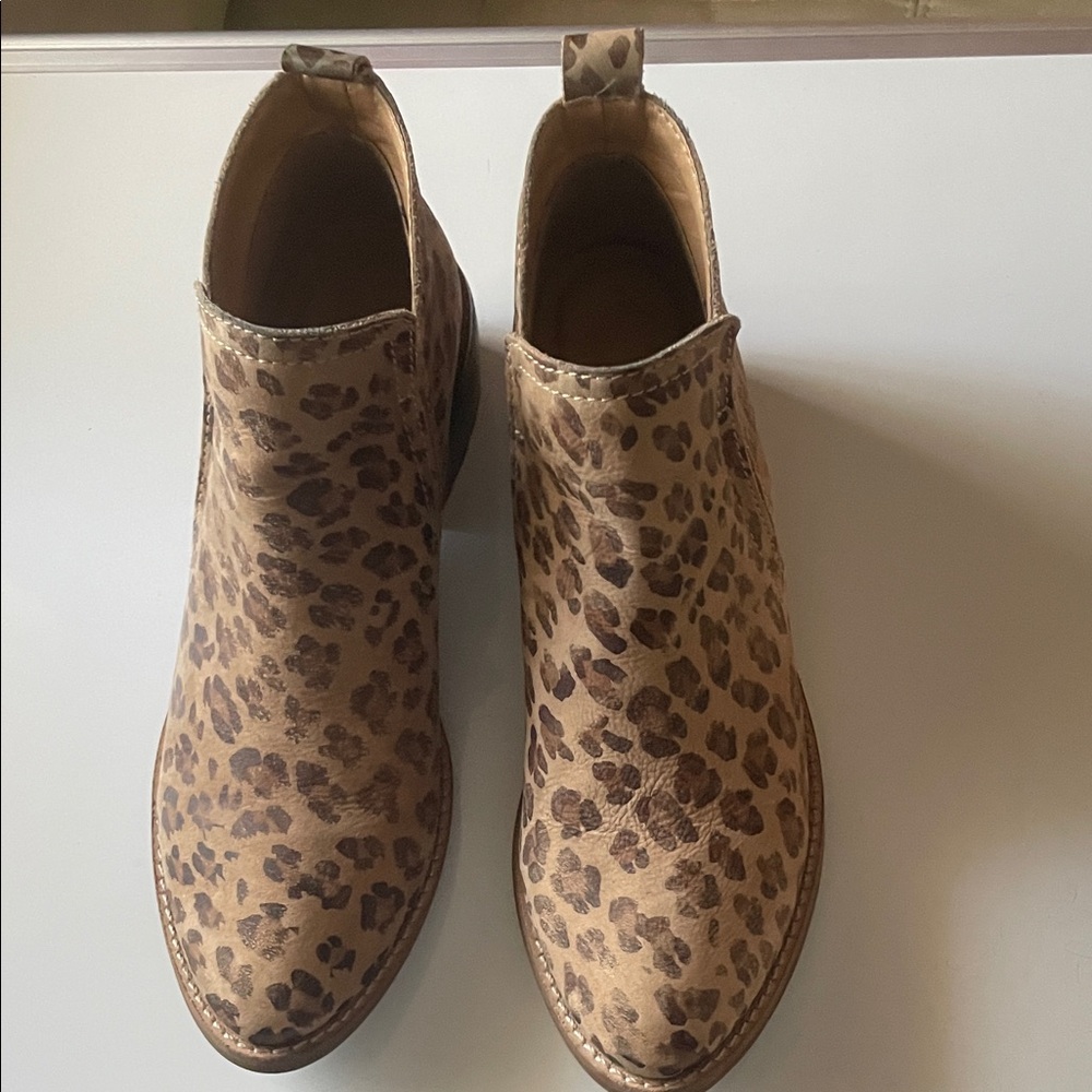 Matisse Tan Leopard Ankle Booties